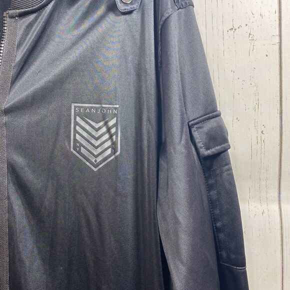 Sean John Mens Black Full Zip Track Jacket - Picture 6 of 16